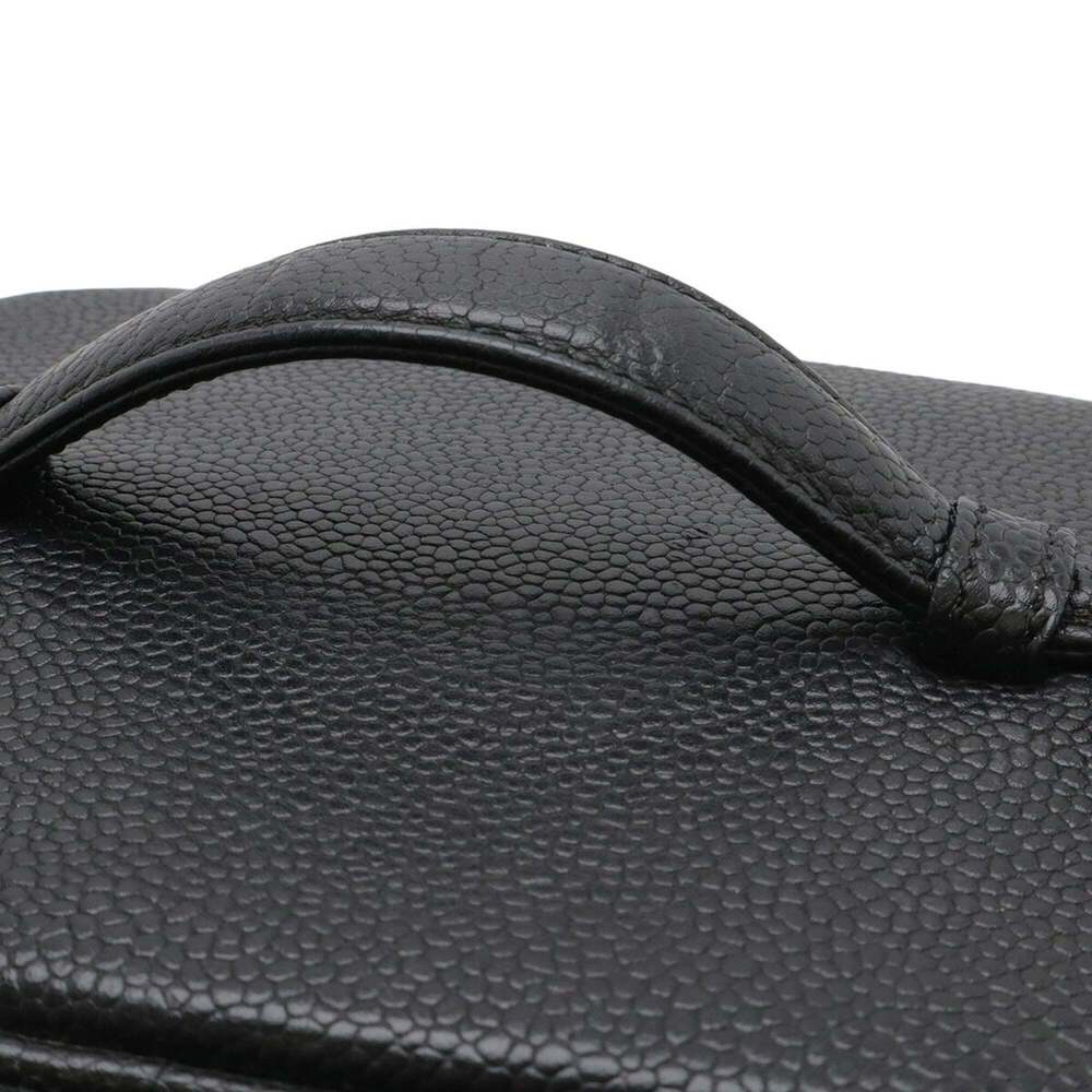 CHANEL Black Caviar Leather Logo Pouch - Picture 6 of 10